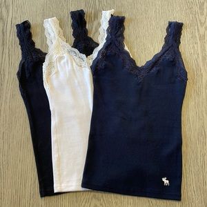 Abercrombie Lace Strap Tank Tops
